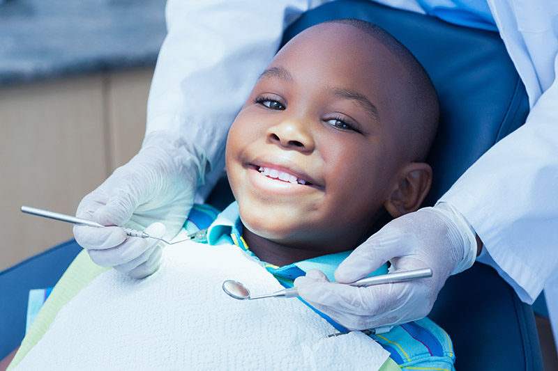 Photo of boy in dentist's chair